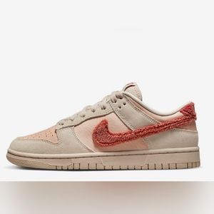 Nike dunk low with terry swoosh